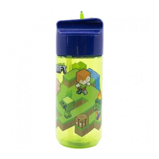 Minecraft Gyerek Szívószálas kulacs 430ML
