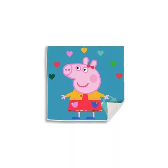 Peppa malac Hearts Mágikus Kéztörlő arctörlő, törölköző 30x30cm Peppa malac Hearts Mágikus Kéztörlő arctörlő, törölköző 30x30cm