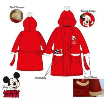 Disney Mickey Red Karácsonyi gyerek köntös 3 év / 98 cm