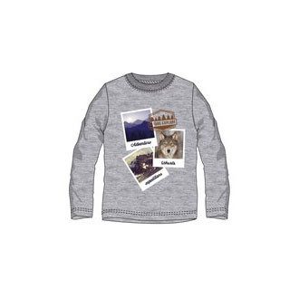 Ushuaia Pictures Szürke férfi otthoni póló S