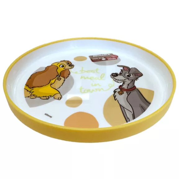 Disney Susi és Tekergő Best csúszásmentes micro lapostányér