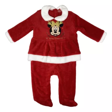   Disney Minnie Gold Bow Karácsonyi baba rugdalózó, pizsama 6 hó