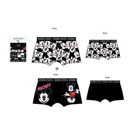 Disney Mickey Black férfi boxeralsó 2 darab/csomag S