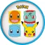 Pokémon Original Team csúszásmentes micro lapostányér