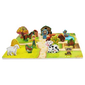 2 az 1-ben farmos 3D puzzle