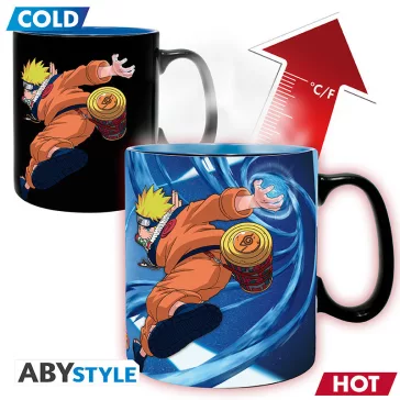 Naruto hőre változó bögre 460 ml- & Sasuke