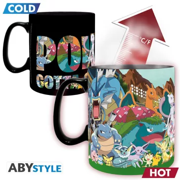 Pokemon hőre változó bögre 460 ml Gotta catch em all