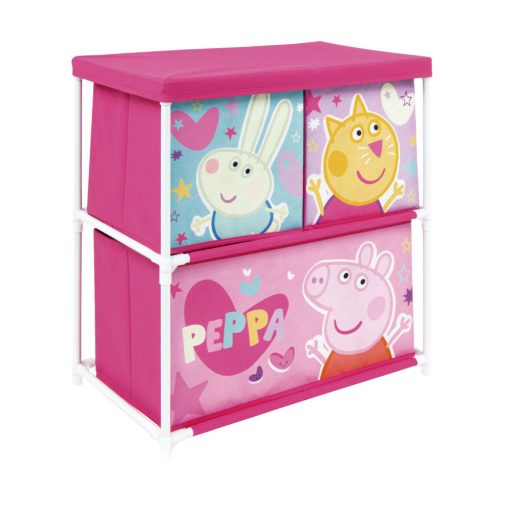 Peppa malac Friends játéktároló állvány 3 rekeszes 53x30x60 cm