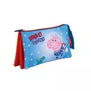 Peppa malac Rocket 3 rekeszes tolltartó 21 cm