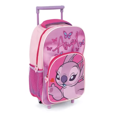   Disney Lilo és Stitch, A csillagkutya Pink Angel gurulós ovis hátizsák, táska 36 cm