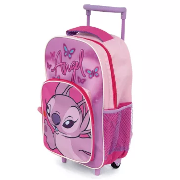   Disney Lilo és Stitch, A csillagkutya Pink Angel gurulós ovis hátizsák, táska 36 cm