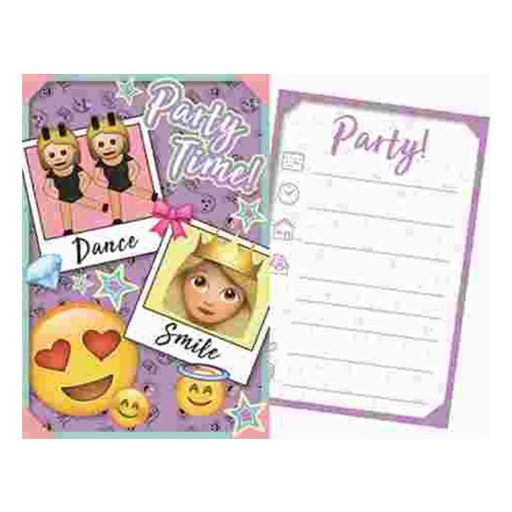 Emoji Purple Party Meghívó