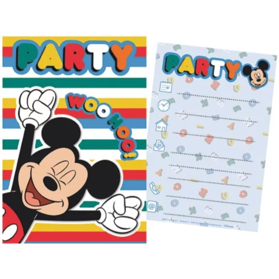 Disney Mickey Woohoo party meghívó Disney Mickey Woohoo party meghívó