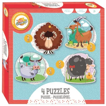 Állatos Farm forma puzzle 4 az 1-ben