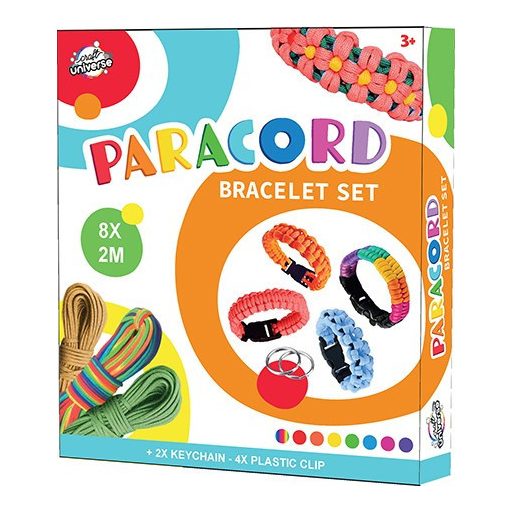 Paracord Orange zsinóros karkötő és kulcstartó készítő szett