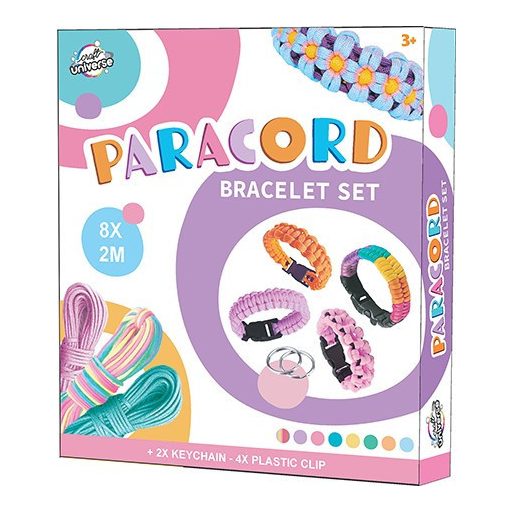 Paracord Lilac zsinóros karkötő és kulcstartó készítő szett