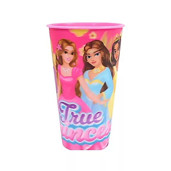 Hercegnők True 3D hatású műanyag pohár 480 ml Hercegnők True 3D hatású műanyag pohár 480 ml