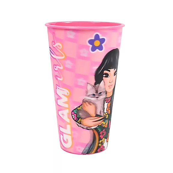 Glam Girls Team 3D hatású műanyag pohár 480 ml Glam Girls Team 3D hatású műanyag pohár 480 ml