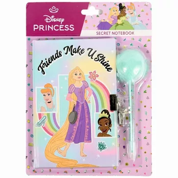 Disney Hercegnők Shine emlékkönyv, lakatos napló tollal