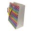 Színes Striped csillámos papír ajándéktasak, ajándékzacskó 18x10x23 cm