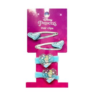   Disney Hercegnők, Hamupipőke Glam hajcsat, hajgumi szett 6 db-os