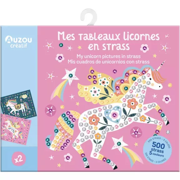 Strasszkő képkészítő készlet, Mesés állatok Auzou Strasszkő képkészítő készlet, Mesés állatok Auzou