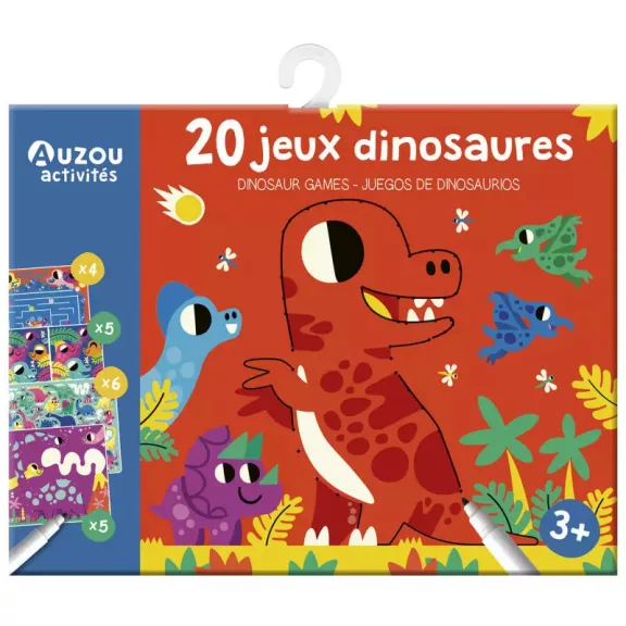 Letörölhető fejtörő feladatkártyák, Dinoszauruszok Auzou Letörölhető fejtörő feladatkártyák, Dinoszauruszok Auzou