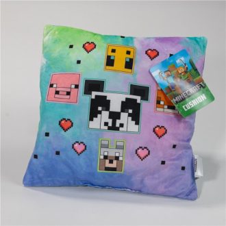   Minecraft Animals párna, díszpárna levehető huzattal 35x35 cm Velúr