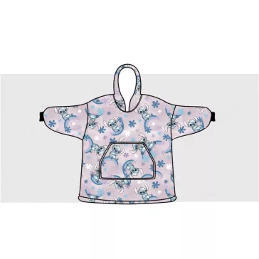   Disney Lilo és Stitch, A csillagkutya Dreamy belebújós plüss polár takaró, poncsó 7-14 év