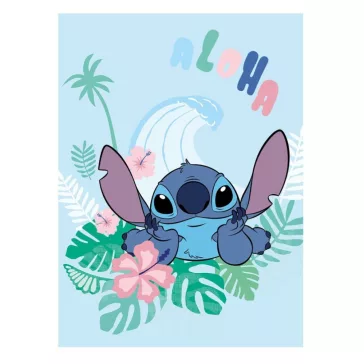   Disney Lilo és Stitch, A csillagkutya Aloha coral fleece takaró 100x150cm