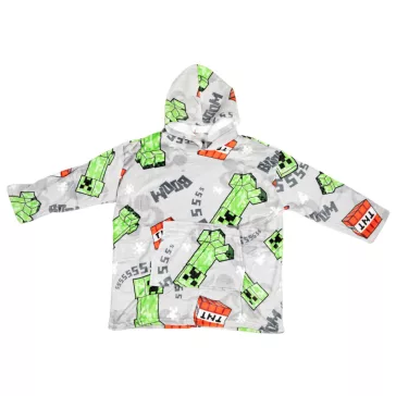   Minecraft Boom felnőtt belebújós plüss polár takaró, poncsó
