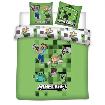   Minecraft Adventure Mode dupla, kétszemélyes ágyneműhuzat 240×220cm, 65x65 cm