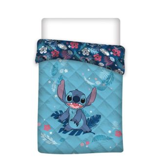   Disney Lilo és Stitch, A csillagkutya Leaf steppelt ágytakaró, paplan 140x200cm