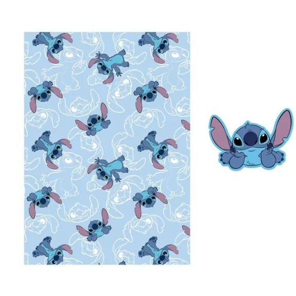 Disney Lilo és Stitch, A csillagkutya On The Belly polár takaró és forma párna szett Disney Lilo és Stitch, A csillagkutya On The Belly polár takaró és forma párna szett