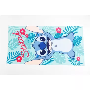   Disney Lilo és Stitch, A csillagkutya Happy fürdőlepedő, strand törölköző 70x140cm (Fast Dry)
