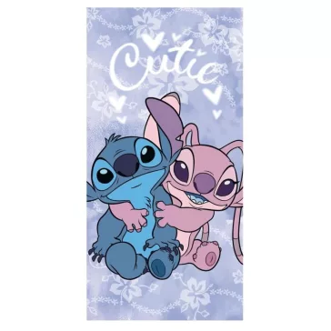   Disney Lilo és Stitch, A csillagkutya Cutie fürdőlepedő, strand törölköző 70x140cm (Fast Dry)