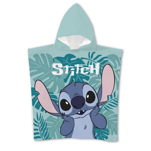 Disney Lilo és Stitch, A csillagkutya Leaf strand törölköző poncsó 55x110 cm (Fast Dry)