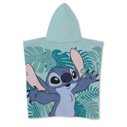 Disney Lilo és Stitch, A csillagkutya Leaf strand törölköző poncsó 55x110 cm (Fast Dry)