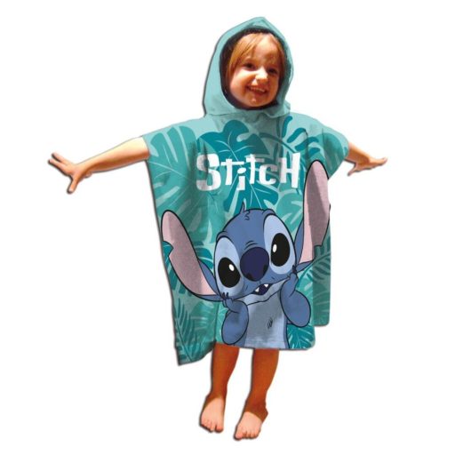 Disney Lilo és Stitch, A csillagkutya Leaf strand törölköző poncsó 55x110 cm (Fast Dry)