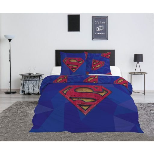 Superman Blue dupla, kétszemélyes ágyneműhuzat 240×220cm, 65x65 cm