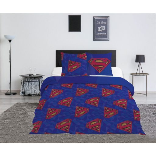 Superman Blue dupla, kétszemélyes ágyneműhuzat 240×220cm, 65x65 cm