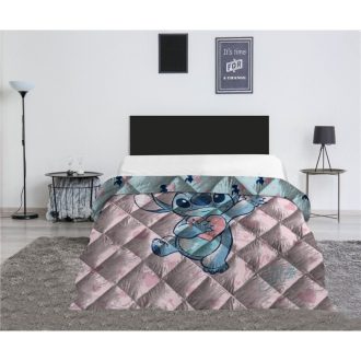   Disney Lilo és Stitch, A csillagkutya Heart steppelt ágytakaró, paplan 240x220cm