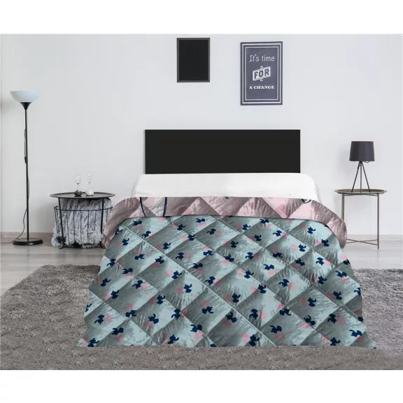 Disney Lilo és Stitch, A csillagkutya Heart steppelt ágytakaró, paplan 240x220cm