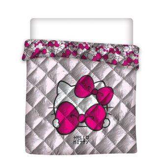 Hello Kitty Pink Bow steppelt ágytakaró, paplan 240x220cm