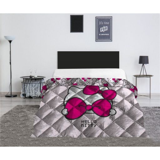 Hello Kitty Pink Bow steppelt ágytakaró, paplan 240x220cm
