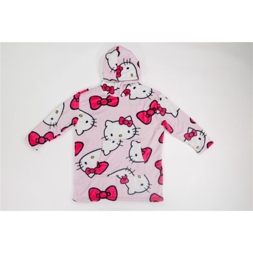 Hello Kitty Bow felnőtt belebújós plüss polár takaró, poncsó