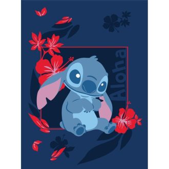   Disney Lilo és Stitch, A csillagkutya Aloha Flower flanel takaró 110x150cm