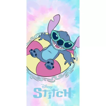   Disney Lilo és Stitch, A csillagkutya Rainbow Waves fürdőlepedő, strand törölköző 70x140cm (Fast Dry)