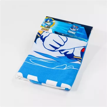   Sonic a sündisznó Fast Lane fürdőlepedő, strand törölköző 70x140cm (Fast Dry)