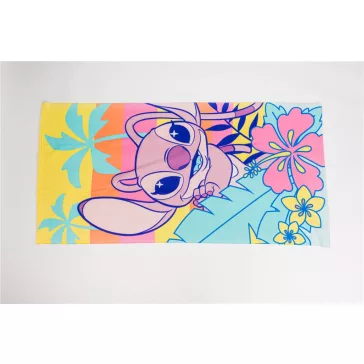   Disney Lilo és Stitch, A csillagkutya Floral Escape fürdőlepedő, strand törölköző 70x140cm (Fast Dry)
